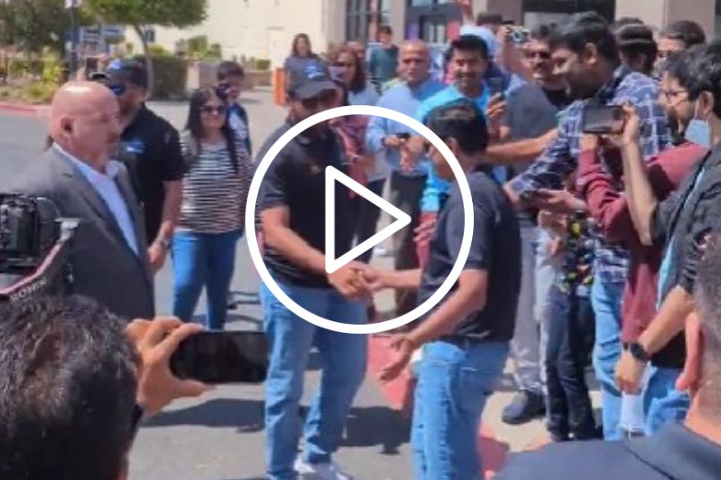 [WATCH] Rohit Sharma Gets Thunderous Reception in USA as He Expands His Cricket Academy 'Crickingdom'